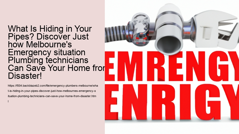 What Is Hiding in Your Pipes? Discover Just how Melbourne's Emergency situation Plumbing technicians Can Save Your Home from Disaster!