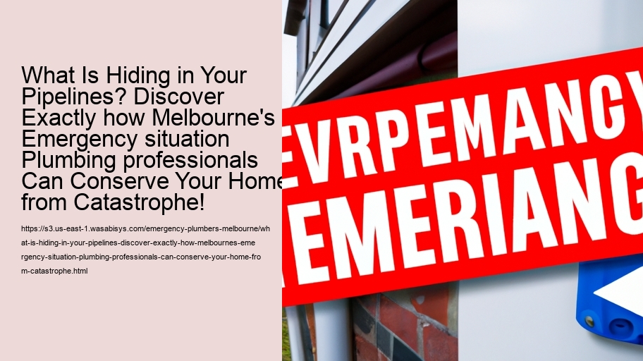 What Is Hiding in Your Pipelines? Discover Exactly how Melbourne's Emergency situation Plumbing professionals Can Conserve Your Home from Catastrophe!