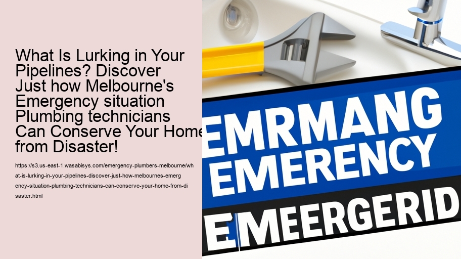 What Is Lurking in Your Pipelines? Discover Just how Melbourne's Emergency situation Plumbing technicians Can Conserve Your Home from Disaster!
