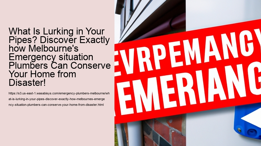 What Is Lurking in Your Pipes? Discover Exactly how Melbourne's Emergency situation Plumbers Can Conserve Your Home from Disaster!