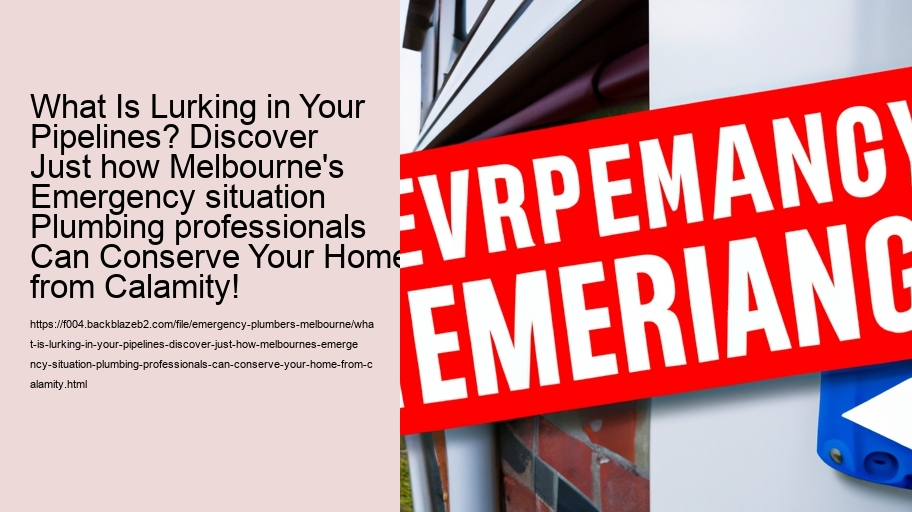 What Is Lurking in Your Pipelines? Discover Just how Melbourne's Emergency situation Plumbing professionals Can Conserve Your Home from Calamity!
