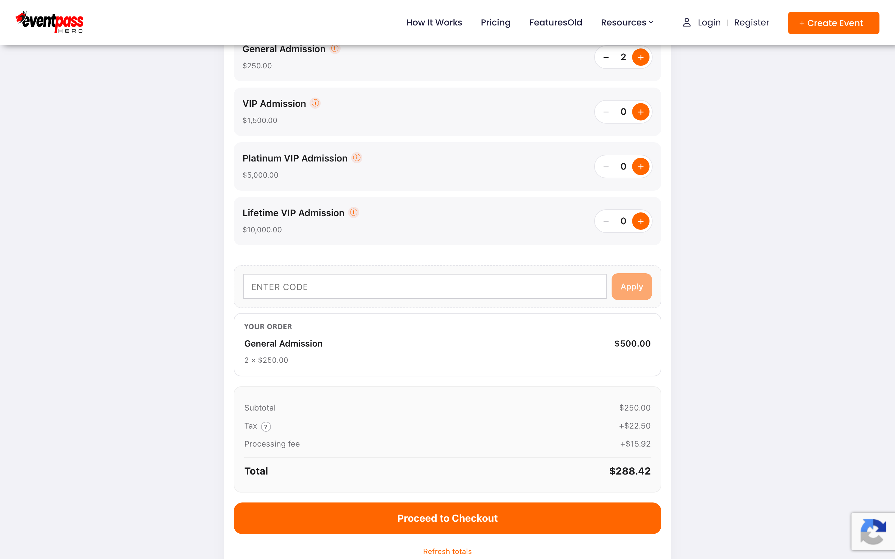 The promo code entry field in the cart with the Apply button