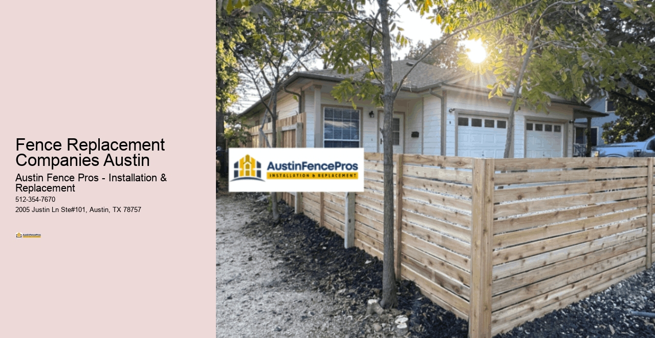 Fence Replacement Companies Austin