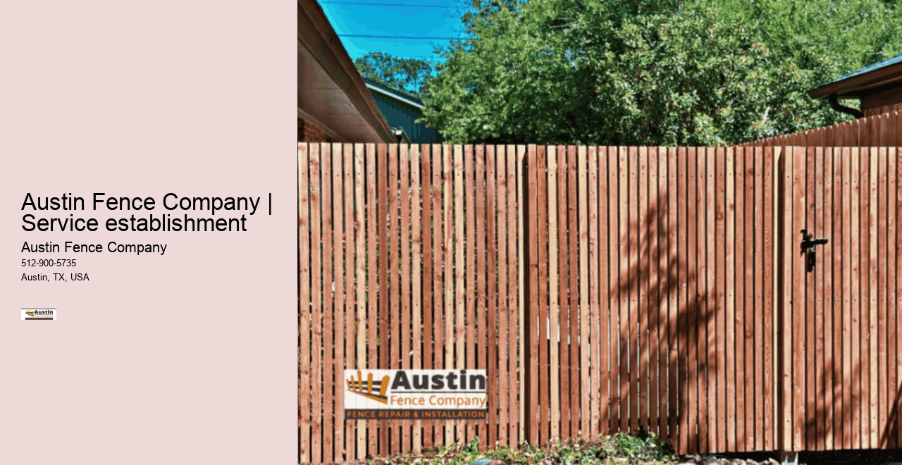 Austin Fence Company | Service establishment