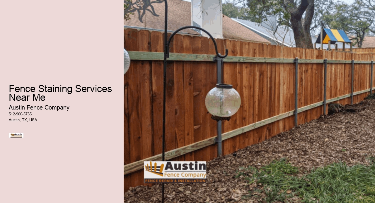 Fence Staining Services Near Me