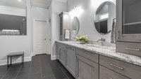 Modern gray bathroom remodel