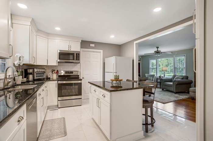 Small kitchen island with storage