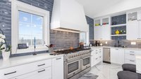 Bright blue and white kitchen remodel in Gray Court, SC