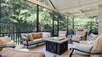 Luxury screened porch addition interior