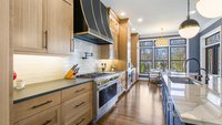 Luxury kitchen remodel with white oak cabinets in Simpsonville, SC