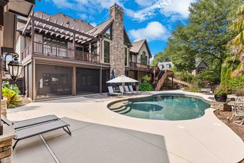 Luxury deck addition with screened porch and sunroom