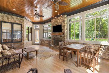 Interior of sunroom remodel in simpsonville sc