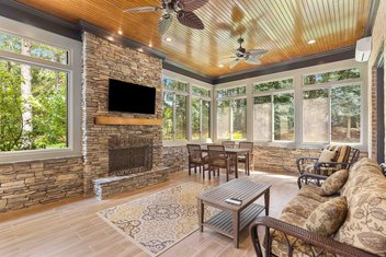 Interior of sunroom remodel in simpsonville sc