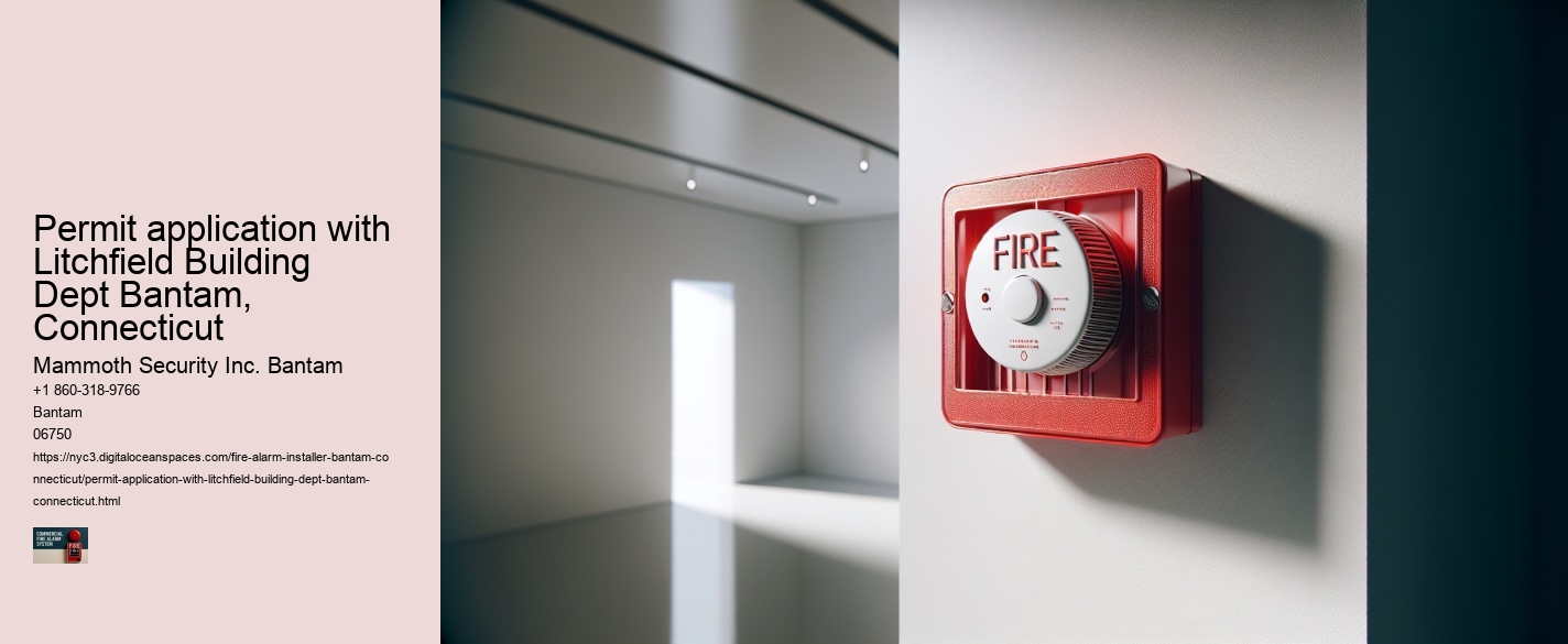 Permit application with Litchfield Building Dept Bantam, Connecticut