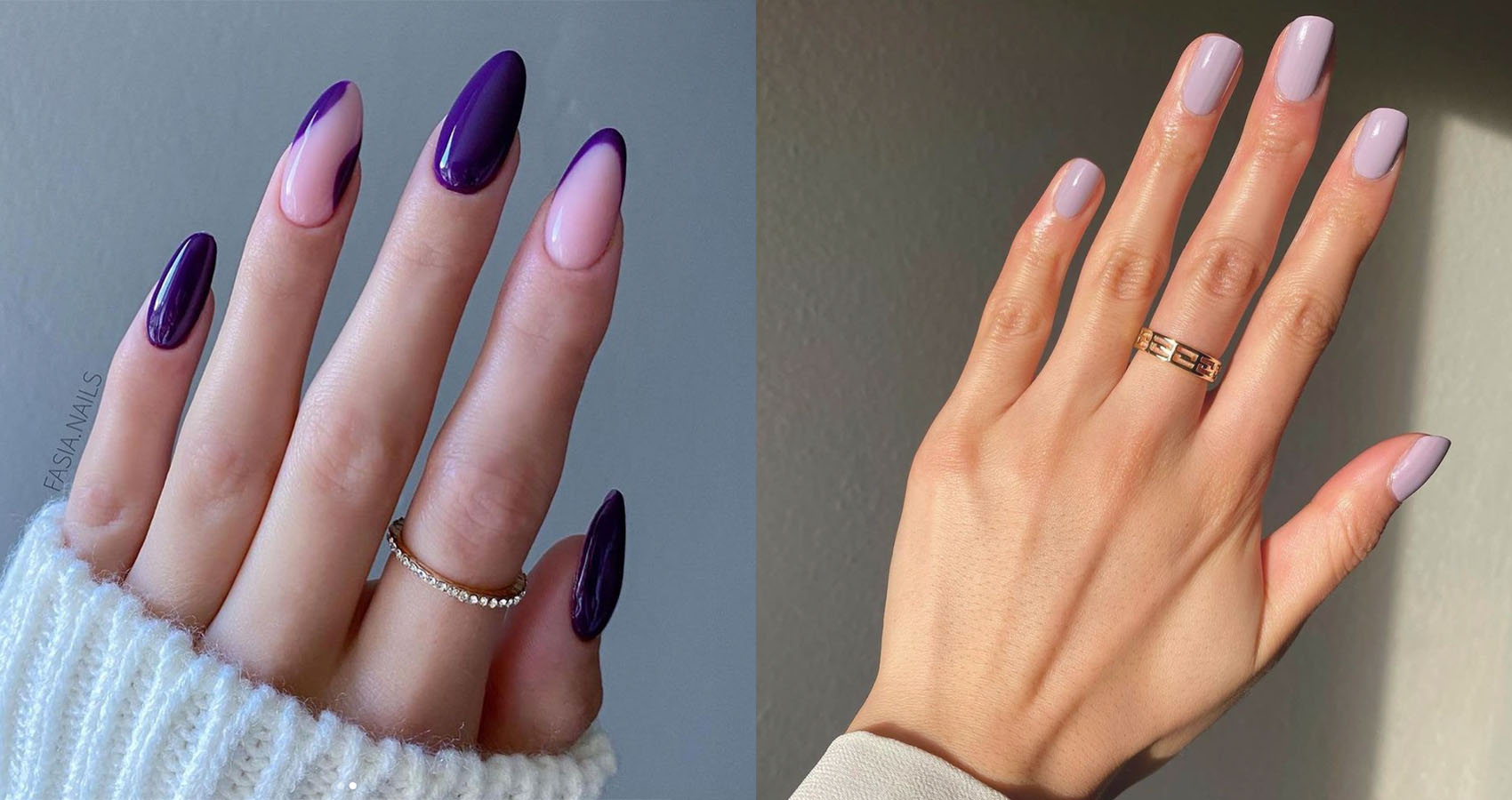 Black and Purple Matte Nails - wide 2