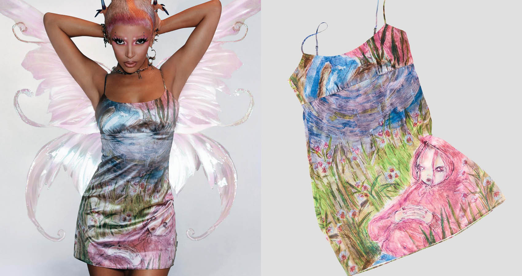 heaven by marc jacobs goldfish dress Y2K