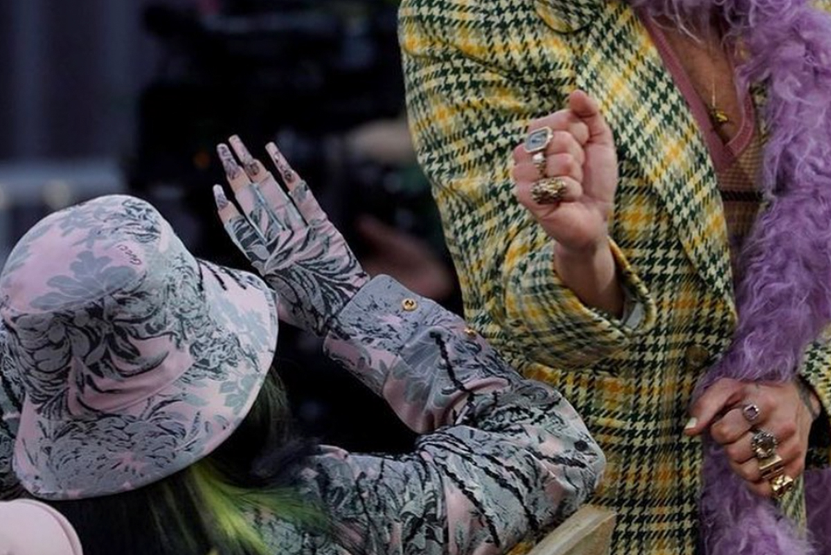 Harry Styles And Billie Eilish Double Up In Gucci At The Grammys