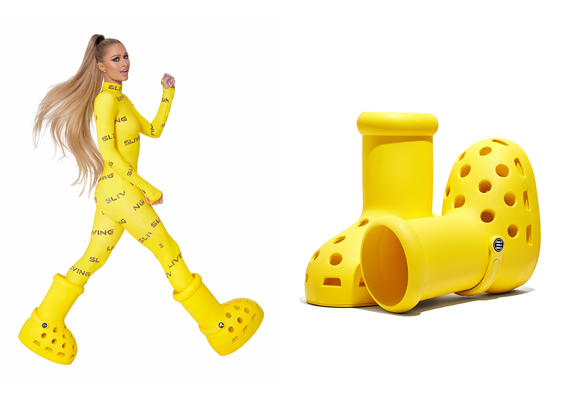Paris Hilton Stars in MSCHF x Crocs Campaign for the Big Red Boot ...