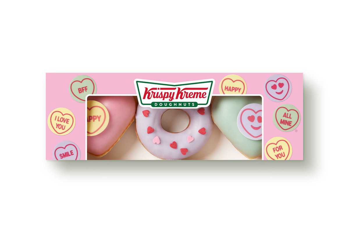 Krispy Kreme Releases Heart-Shaped Donuts For The Month Of Love