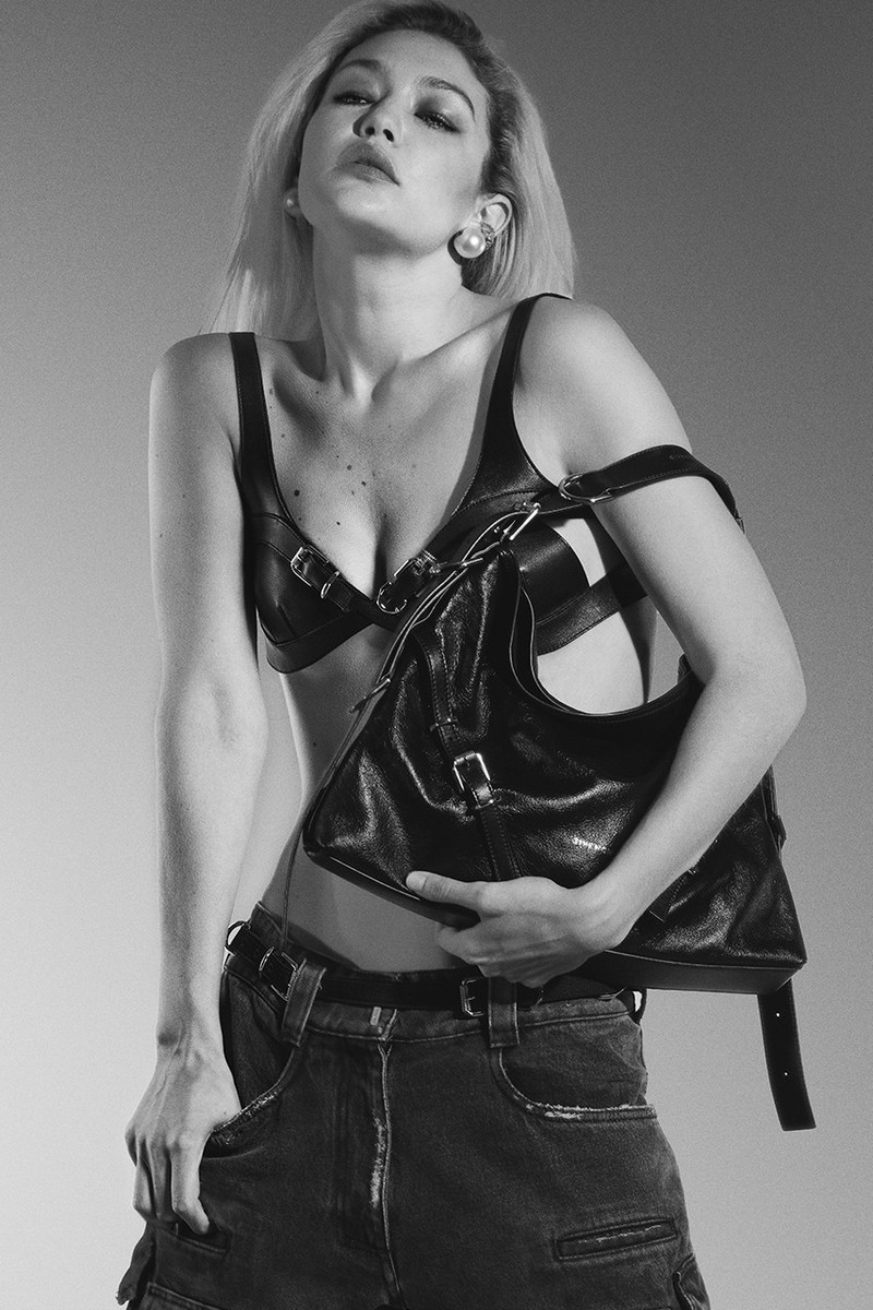 Gigi Hadid Endorses Givenchy's New Voyou Bag In SS23 Campaign