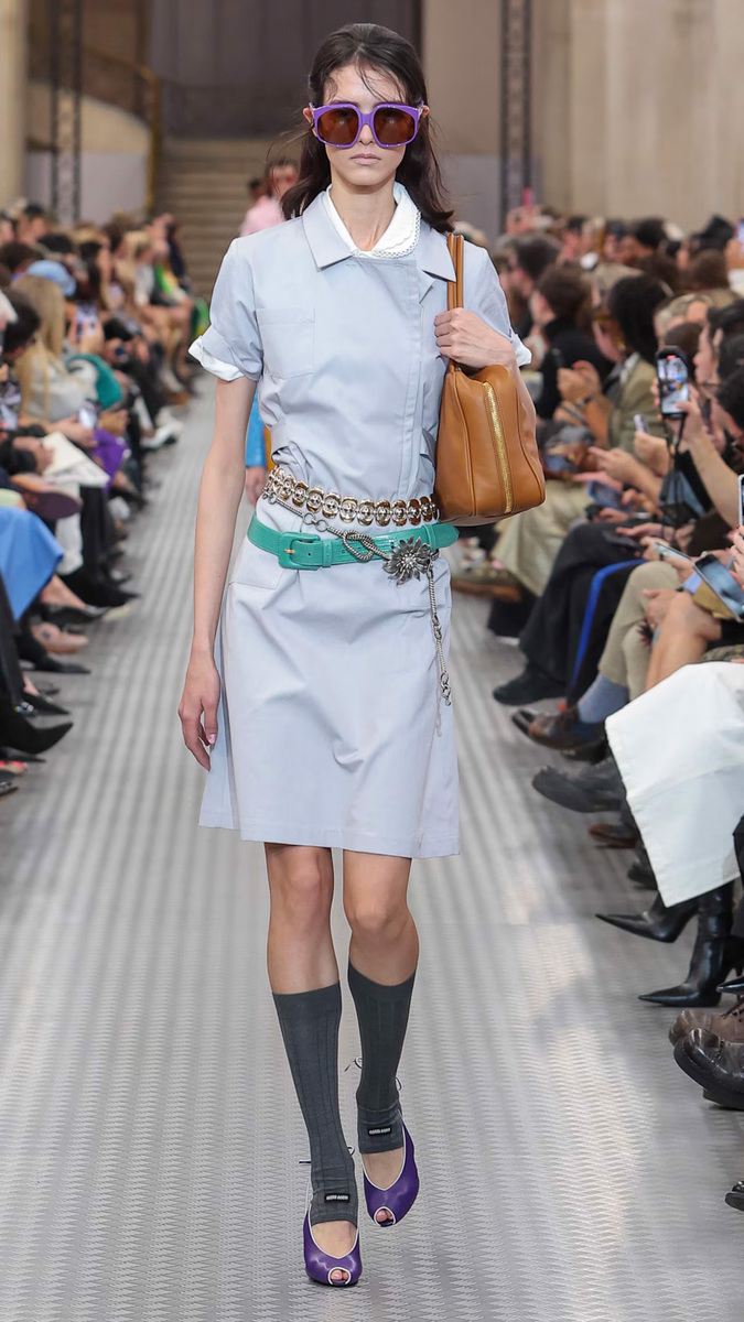 Smart Meets Sporty in Miu Miu’s SS25 Collection