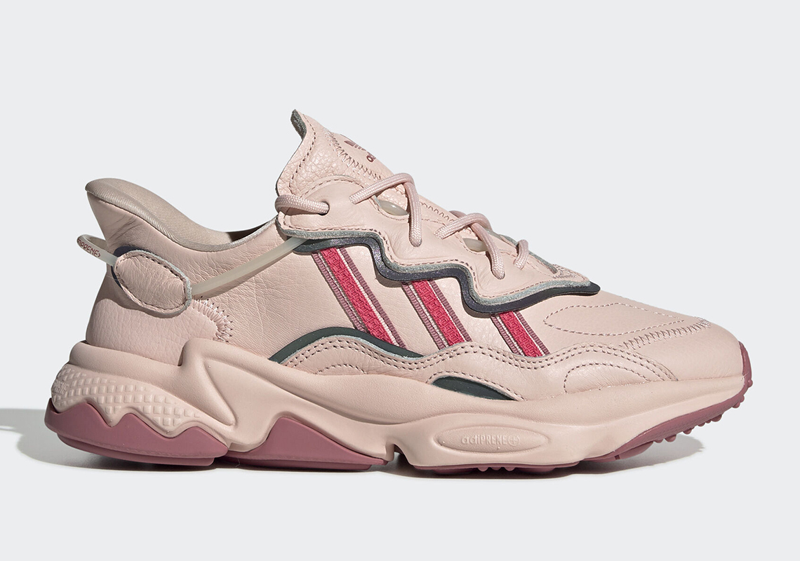 The adidas Ozweego Has Ditched The Mesh For Fall With Leather Icy Pink Colorway