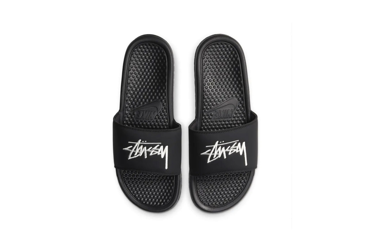 Nike X Stussy's Benassi Slides Set To Drop Nike X Stussy's Benassi