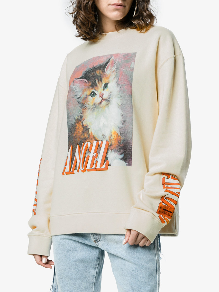 Cat People Go Crazy For This Angelic Heron Preston Kitten Sweater