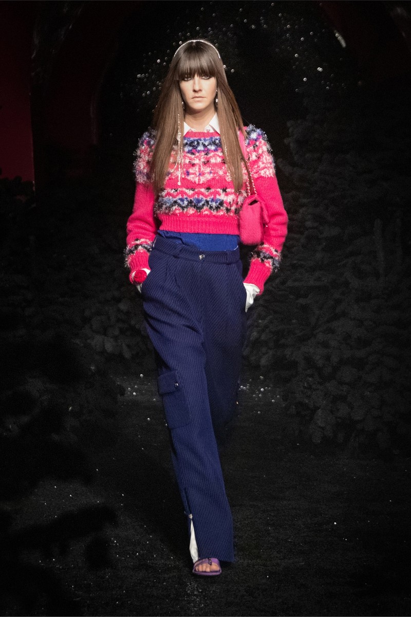 Skiwear Clashes With Evening Wear At Chanel AW21