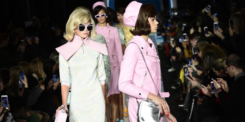 Moschino's FW18 Show Was A Pastel-Popping Jackie O Tribute