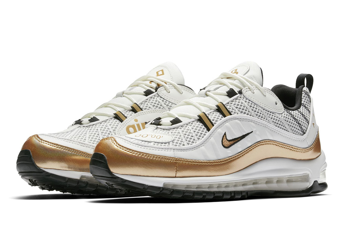Get Ready To Shine In Nike's White & Gold Air Max 98 “UK”