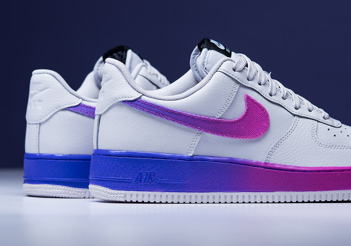 Bright Gradient Detailing Appears On The Nike Air Force 1 Low Hyper Grape