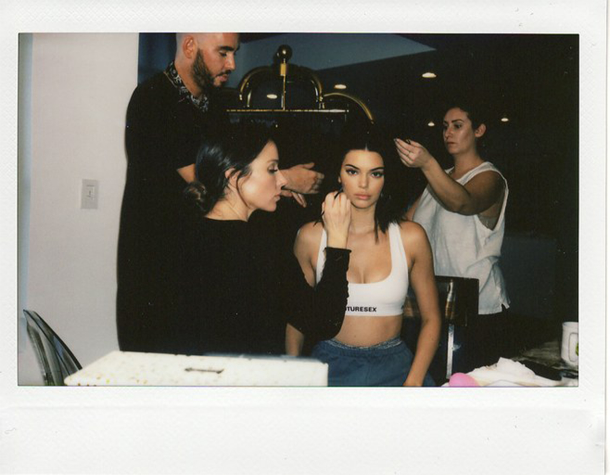 Behind The Scenes With Kendall Jenner For The 2018 Golden Globes