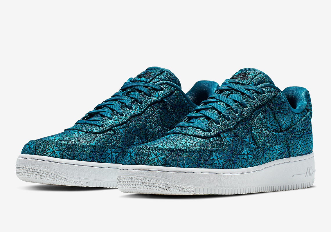 The Nike Air Force 1 Low Receives A Emerald Stained Glass Pattern Makeover 