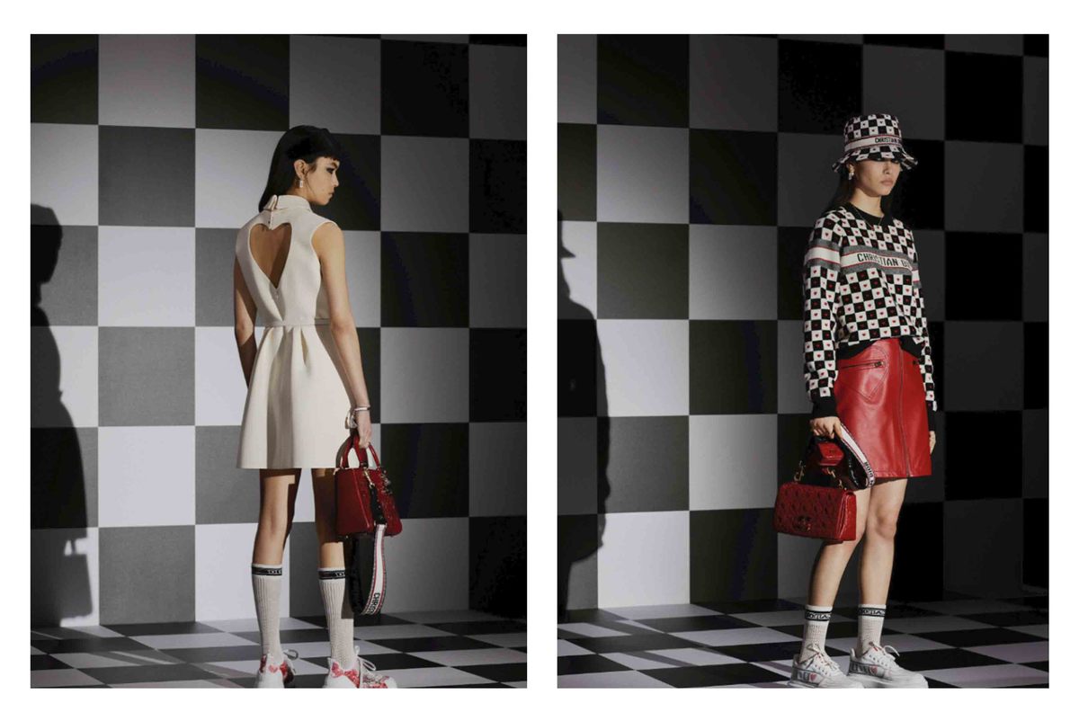 Dior Channels Checkerboard Print In Their Latest Capsule Collection