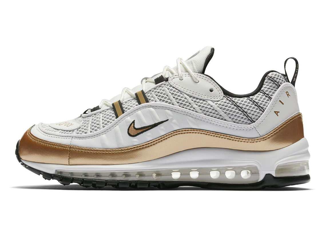 Get Ready To Shine In Nike's White & Gold Air Max 98 “UK”