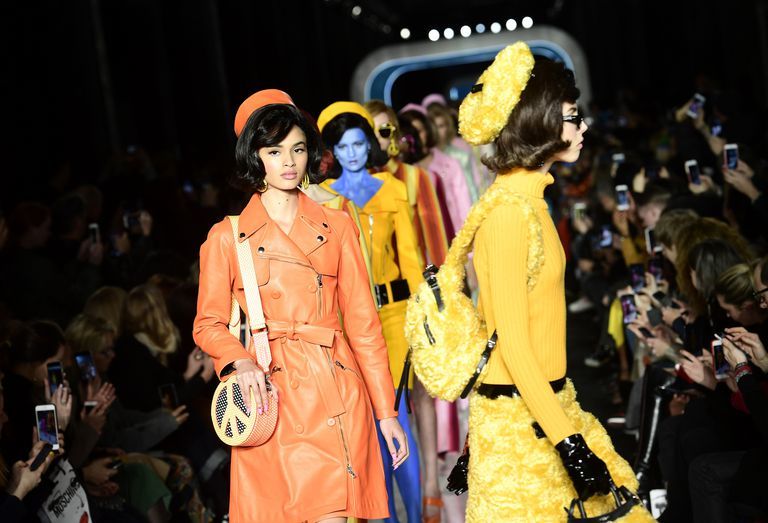 Moschino's FW18 Show Was A Pastel-Popping Jackie O Tribute