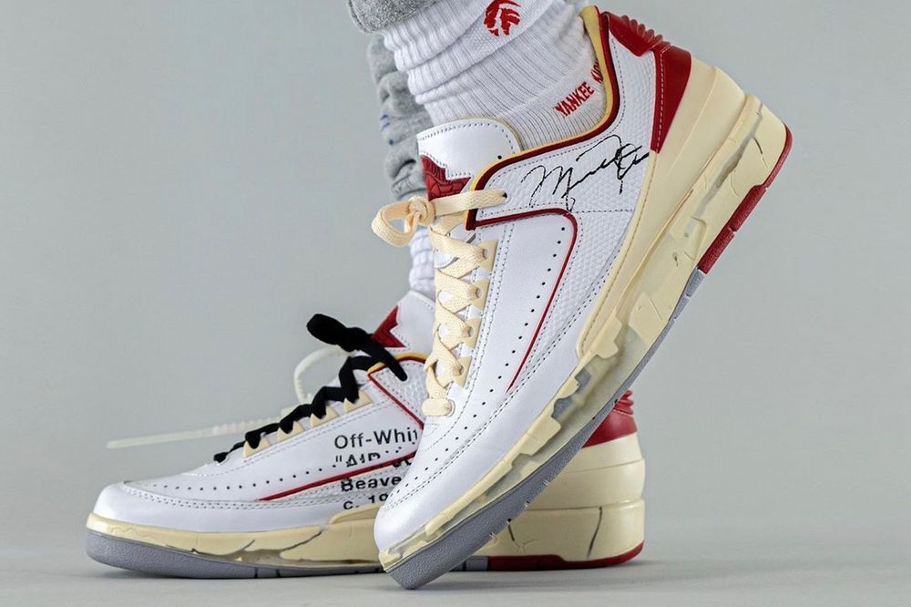Take A Look At The New Off- White™ X Air Jordan 2 Low “White/Red” And “Black/Blue”