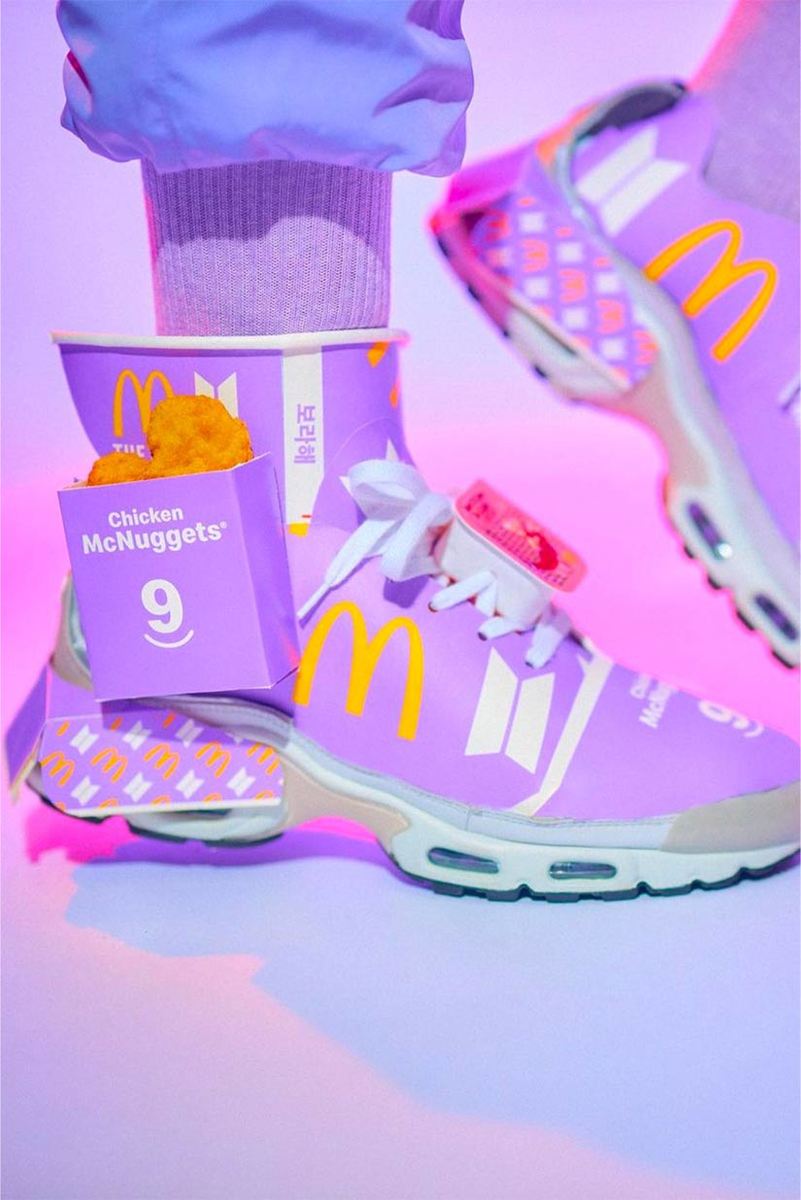 Take A Look At The BTS X McDonald's Custom Sneakers