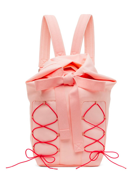 Pink Lace-Up Backpack