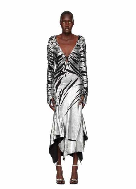 Silver Ares Midi Dress