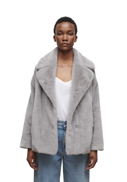 Rita Faux Fur Coat Grey