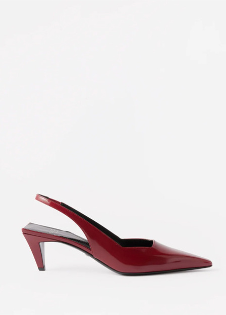 Mallory 55 patent-leather slingback pumps