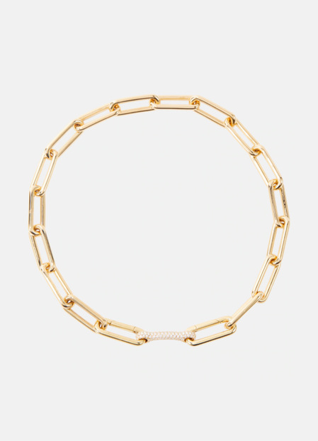 Dentity 18kt gold chain necklace with diamonds