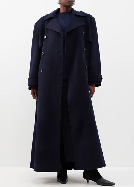 Nikola Wool Blend Longline Trench Coat