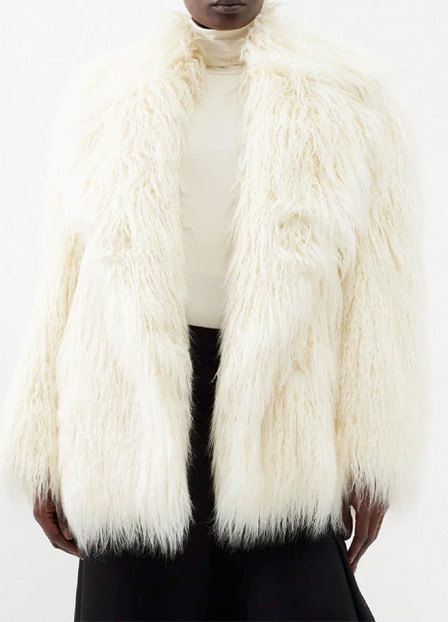 Liza faux-fur short coat 