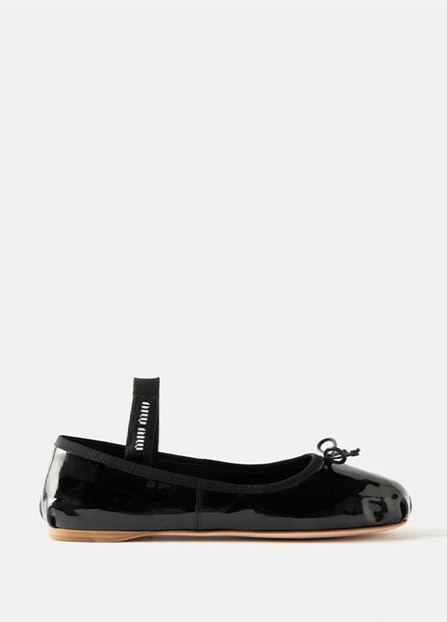 Patent-leather ballet flats