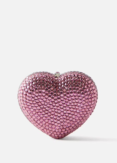 Heart mini crystal-embellished box