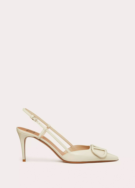 VLOGO SIGNATURE PATENT LEATHER SLINGBACK PUMP 3.15 IN.