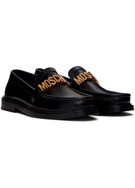 Black Polished Calfskin Loafers 